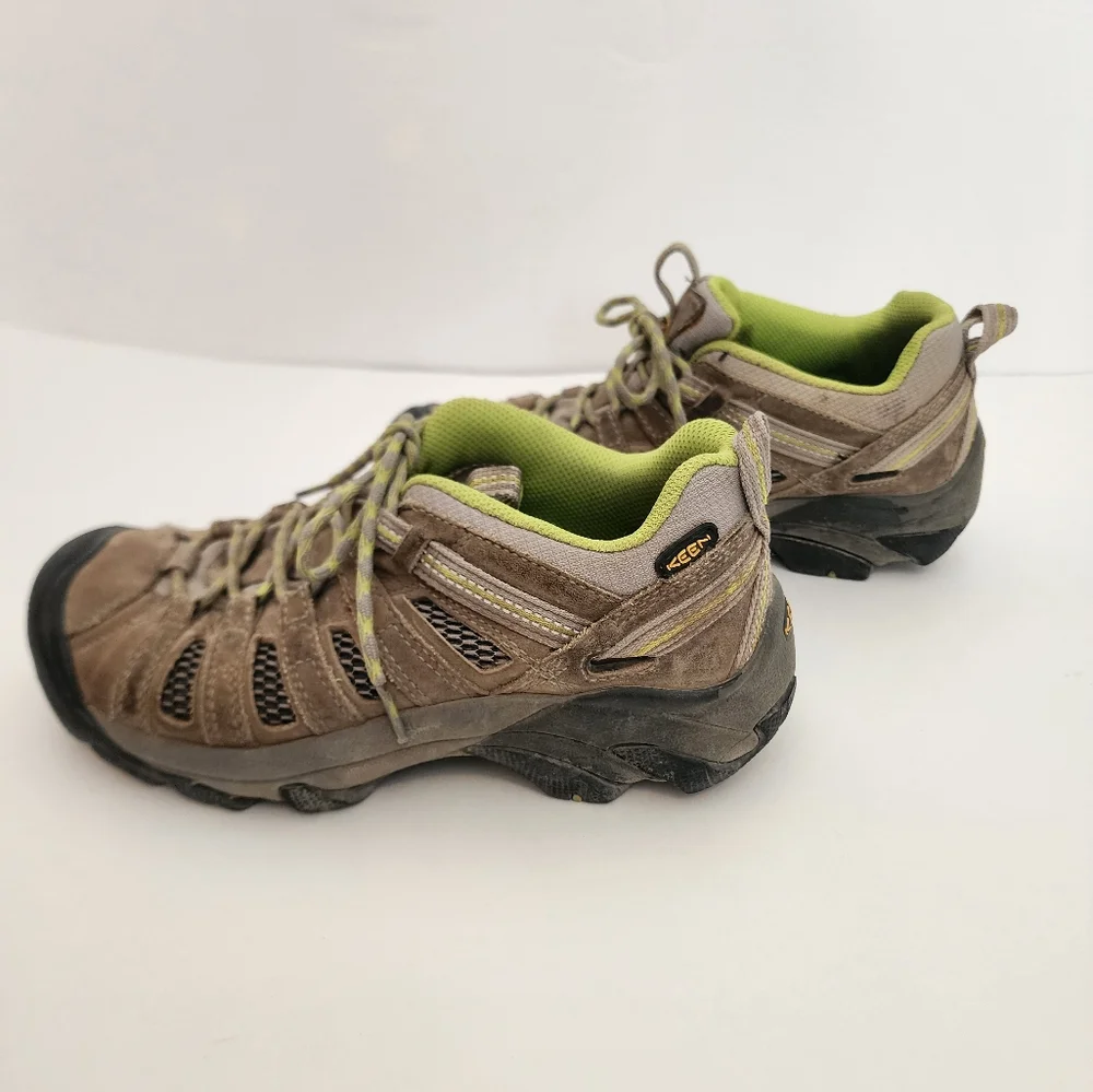 Keen Voyageur Brown Leather lace up hiking shoes SZ 6.5